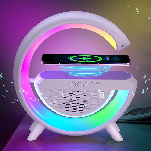 3-in-1 Multi-Function LED Night Lamp with Bluetooth Speaker and Wireless Charging