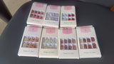 Premium Glitter 3D Floral Press-On Artificial Nail Tips with Nail Glue (1 Set)