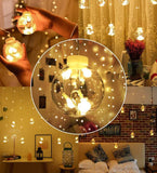 Curtain lights with 12 wish balls, warm white