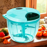 Mini Handy Manual Stainless Steel 5 Blades Chopper for Vegetables, Fruits, Nuts & Onions (750 Ml)
