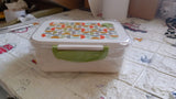 5855 Lunch Box 3 Compartment With Leak Proof Lunch Box & 1 spoon, For School & Office Use