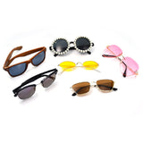 Colorful sunglasses with assorted frame styles