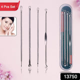 Blackhead Remover, 4-in-1 Stainless Steel Pimple Extractor Tool (1 Pc)