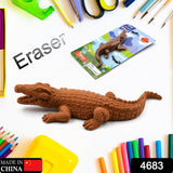 3D crocodile-shaped erasers, fun mini eraser toys for kids