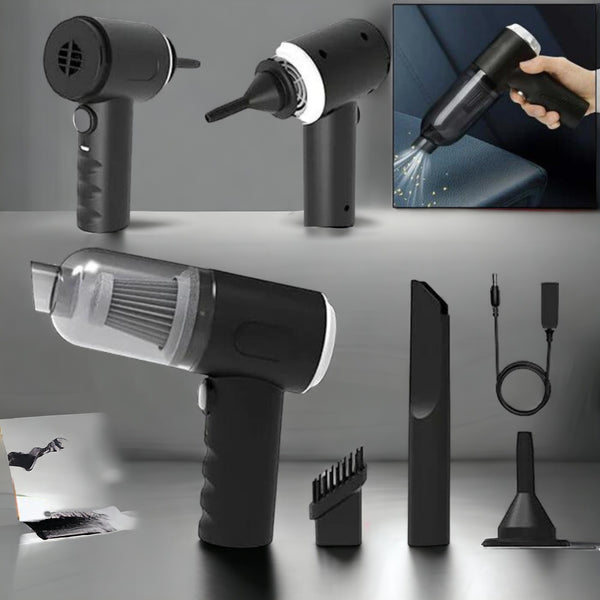 3 In 1 Mini Vacuum Cleaner With Blower Wireless Portable Rechargeable Handheld High Power Suction Vacuum Cleaning Machine For Home Car Computer Keyboard Cordless Air Blowing Dusting