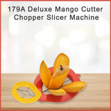 Handy mango cutter for uniform slices with minimal effort.