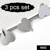 Adhesive stainless steel multipurpose hooks.