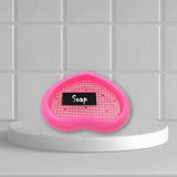 Bathroom Accessories Plastic Soap Case / Soap Dish / Soap Stand, Plastic Soap Case Soap Holder Soap Dish For Bathroom Kitchen Sink ,Sabudani (Oval / Heart Shape Soap case / 1 pc )