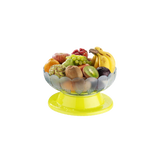 Plastic fruit and vegetable bowl with spinning function