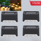 Solar Decorative Lights, Waterproof Durable Garden Atmosphere Lights Stair Lights Railing Lights Step Steps Lights for Outdoor Patio Courtyard Stair Step Fence Patio Stairs,Yard, Garden Pathway ( 4 Pc Set)