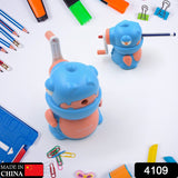 Kids pencil sharpener with removable tray