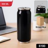 Stainless Steel Can-Shaped Vacuum Flask with Built-In Straw 500ml Approx, Tumbler (1 Pc)