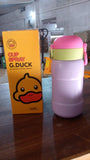 Duck Stainless Steel Water Bottle For Kids Adults Steel Flask Metal Thermos, Spill Proof Cap Closure, BPA Free For School Home Office, Drinkware, 400 ML