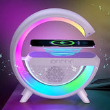 3-in-1 Multi-Function LED Night Lamp with Bluetooth Speaker, Wireless Charging, for Bedroom for Music, Party and Mood Lighting - Perfect Gift for All Occasions  blootuth speaker (Media Player)