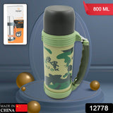 Stainless Steel Insulation Thermos, Vacuum Insulated Water Bottle For Travel, Outdoor Fitness Portable Travel Pot, Camping Coffee, Portable Car, Travel Keep Hot & Cold Large Capacity (800 ML)