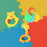3 Pcs Set Colorful Animal Shape Baby Rattle Toy
