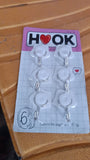 Multipurpose Self Adhesive Plastic Wall Hooks - 6 pcs
