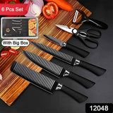 Stainless Steel Knife Set With Chef Peeler And Scissor (6 Pieces)