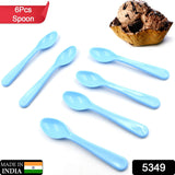 Plastic table spoons with ABS construction.