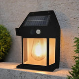 Solar Wall Lights Outdoor, Wireless Auto Chargeable Porch Lights Fixture, Solar Wall Lamp with 3 Modes & Motion Sensor, Waterproof Exterior Lighting with Panel for Front Door, Security