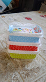 3-Piece Multicolor Airtight Container Set – Rectangular Food & Fridge Storage