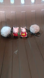 Cute Cartoon Keychain with Fluffy Pom (1 Pc / Mix Design)