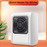 Handy Portable Quick Room Heater 220V Brown Box Heater with Plug for Office & Bedroom